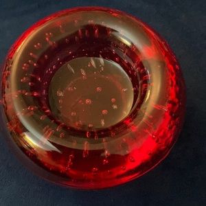 Art glass candle holder 1.5 inch candle